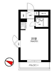 ハイネスプラザ新宿5 ワンルームの間取図画像