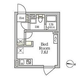 Aglaia 新宿西落合 ワンルームの間取図画像
