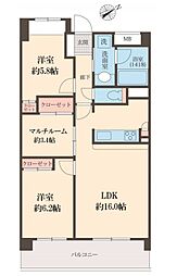 コンフォール高田馬場 2SLDKの間取図画像