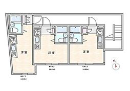 GRACIATERRACE高田馬場 ワンルームの間取図画像