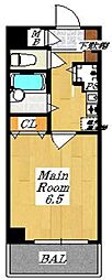グランヴァン高田馬場 1Kの間取図画像
