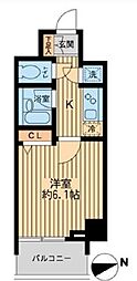 HF早稲田レジデンス2 1Kの間取図画像