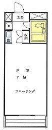 コモドスクウェア北新宿 ワンルームの間取図画像