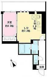 JR総武線 西荻窪駅 徒歩5分の賃貸マンション 2階1LDKの間取り