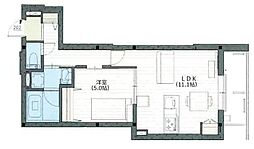 JR中央線 西荻窪駅 徒歩18分の賃貸マンション 2階1LDKの間取り