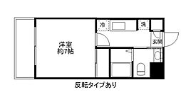 東京メトロ丸ノ内線 荻窪駅 徒歩12分の賃貸マンション 2階1Kの間取り