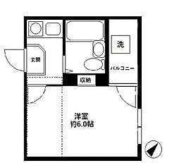 東京メトロ丸ノ内線 新高円寺駅 徒歩12分の賃貸アパート 1階1Kの間取り