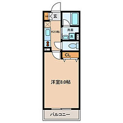 西武新宿線 井荻駅 徒歩2分の賃貸マンション 2階1Kの間取り