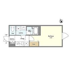東京メトロ丸ノ内線 方南町駅 徒歩2分の賃貸マンション 2階1Kの間取り