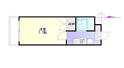 JR中央線 西荻窪駅 徒歩13分の賃貸マンション 3階1Kの間取り