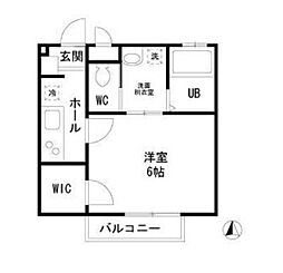 JR中央線 高円寺駅 徒歩11分の賃貸アパート 2階1Kの間取り