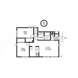 京王井の頭線 富士見ヶ丘駅 徒歩12分の賃貸アパート 1階2LDKの間取り