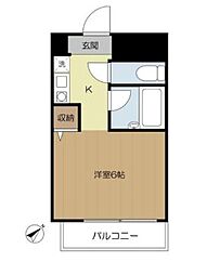 東京メトロ丸ノ内線 新高円寺駅 徒歩2分の賃貸アパート 4階1Kの間取り