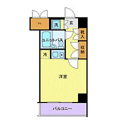 JR中央線 中野駅 徒歩6分の賃貸マンション 3階ワンルームの間取り