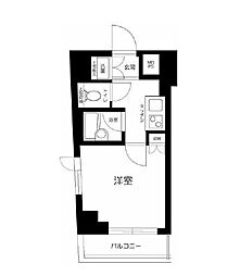 JR中央線 高円寺駅 徒歩11分の賃貸マンション 4階1Kの間取り