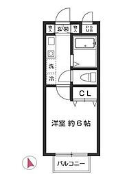 JR中央線 荻窪駅 徒歩12分の賃貸アパート 2階1Kの間取り