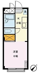 東京メトロ丸ノ内線 荻窪駅 徒歩14分の賃貸アパート 1階1Kの間取り