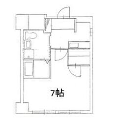 JR中央線 高円寺駅 徒歩3分の賃貸マンション 5階1Kの間取り