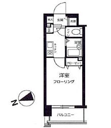 東京メトロ丸ノ内線 新高円寺駅 徒歩7分の賃貸マンション 6階1Kの間取り