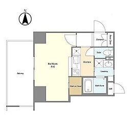 東京メトロ丸ノ内線 新中野駅 徒歩5分の賃貸マンション 2階1Kの間取り