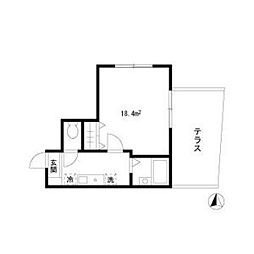 西武新宿線 新井薬師前駅 徒歩4分の賃貸マンション 1階1Kの間取り