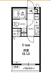 京王井の頭線 永福町駅 徒歩7分の賃貸アパート 1階1Kの間取り