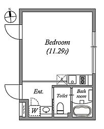 東京メトロ丸ノ内線 新高円寺駅 徒歩4分の賃貸マンション 4階ワンルームの間取り