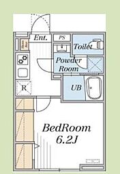 京王線 芦花公園駅 徒歩8分の賃貸アパート 2階1Kの間取り