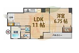 東京メトロ丸ノ内線 新高円寺駅 徒歩2分の賃貸マンション 3階1LDKの間取り