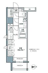 JR総武線 東中野駅 徒歩1分の賃貸マンション 3階ワンルームの間取り