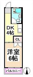 都営大江戸線 西新宿五丁目駅 徒歩5分の賃貸アパート 3階1DKの間取り