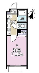 JR中央線 阿佐ケ谷駅 徒歩8分の賃貸アパート 1階1Kの間取り