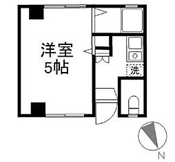 東京メトロ丸ノ内線 中野坂上駅 徒歩8分の賃貸マンション 1階1Kの間取り