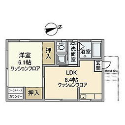 間取図画像 1LDK