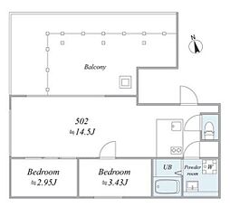 間取図画像 2LDK