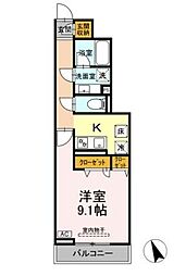 間取図画像 1K