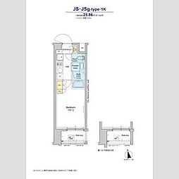 RESIDENCEKLENJI 1Kの間取図画像