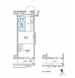 RESIDENCEKLENJI 1DKの間取図画像