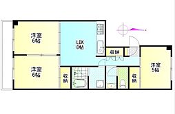 フォンテーヌ中野 3LDKの間取図画像