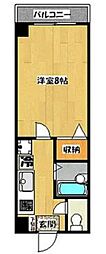ラブラドール高井戸 1Kの間取図画像