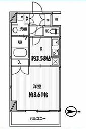 スペーシア高円寺1 1Kの間取図画像