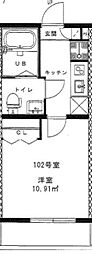 リーヴェルプレミオ横濱岸根 1階1Kの間取り