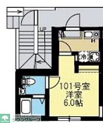 ベルアージュ日吉本町 1階1Kの間取り