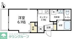 KSG第3ステージ 1Kの間取図画像