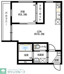 アールマンション 3階1LDKの間取り