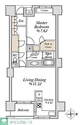 アールスタイルズ武蔵小杉ＥＡＳＴ 11階1LDKの間取り