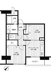 ベイ・イースト 5階2DKの間取り