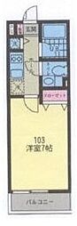 アルテーゼディモロオカ 1Kの間取図画像
