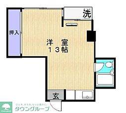 住商第二ビル ワンルームの間取図画像