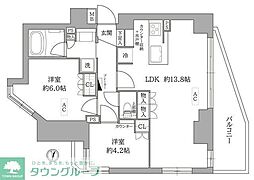 プレジデントステージ横濱鶴見 2LDKの間取図画像